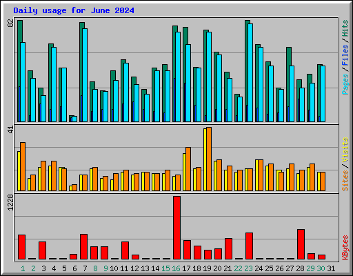 Daily usage for June 2024