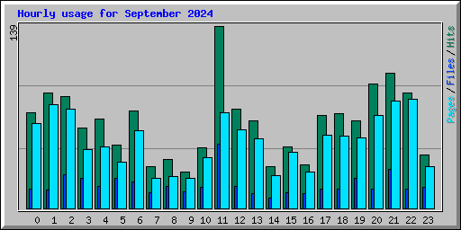 Hourly usage for September 2024