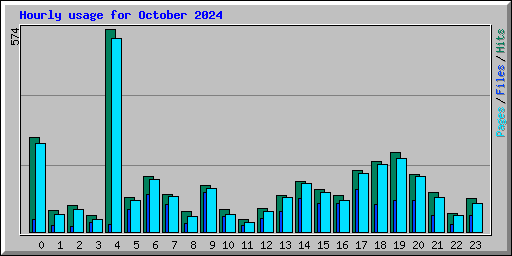 Hourly usage for October 2024