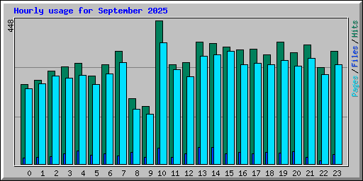 Hourly usage for September 2025
