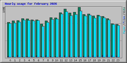Hourly usage for February 2026