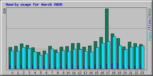 Hourly usage for March 2026
